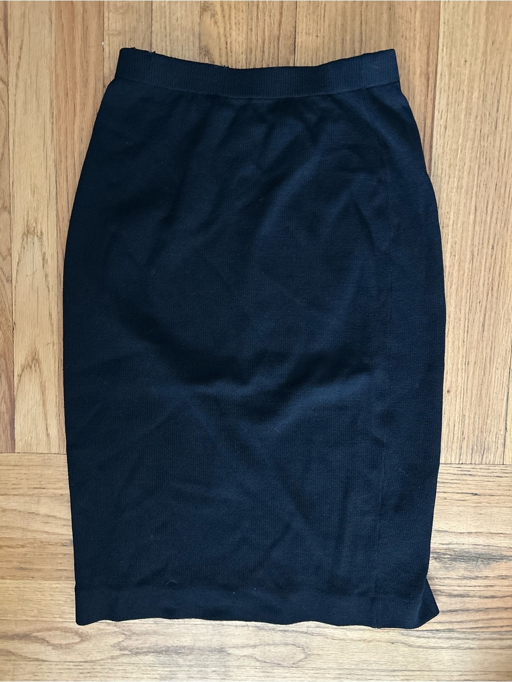 St. John Classic Black Knit Pencil Skirt